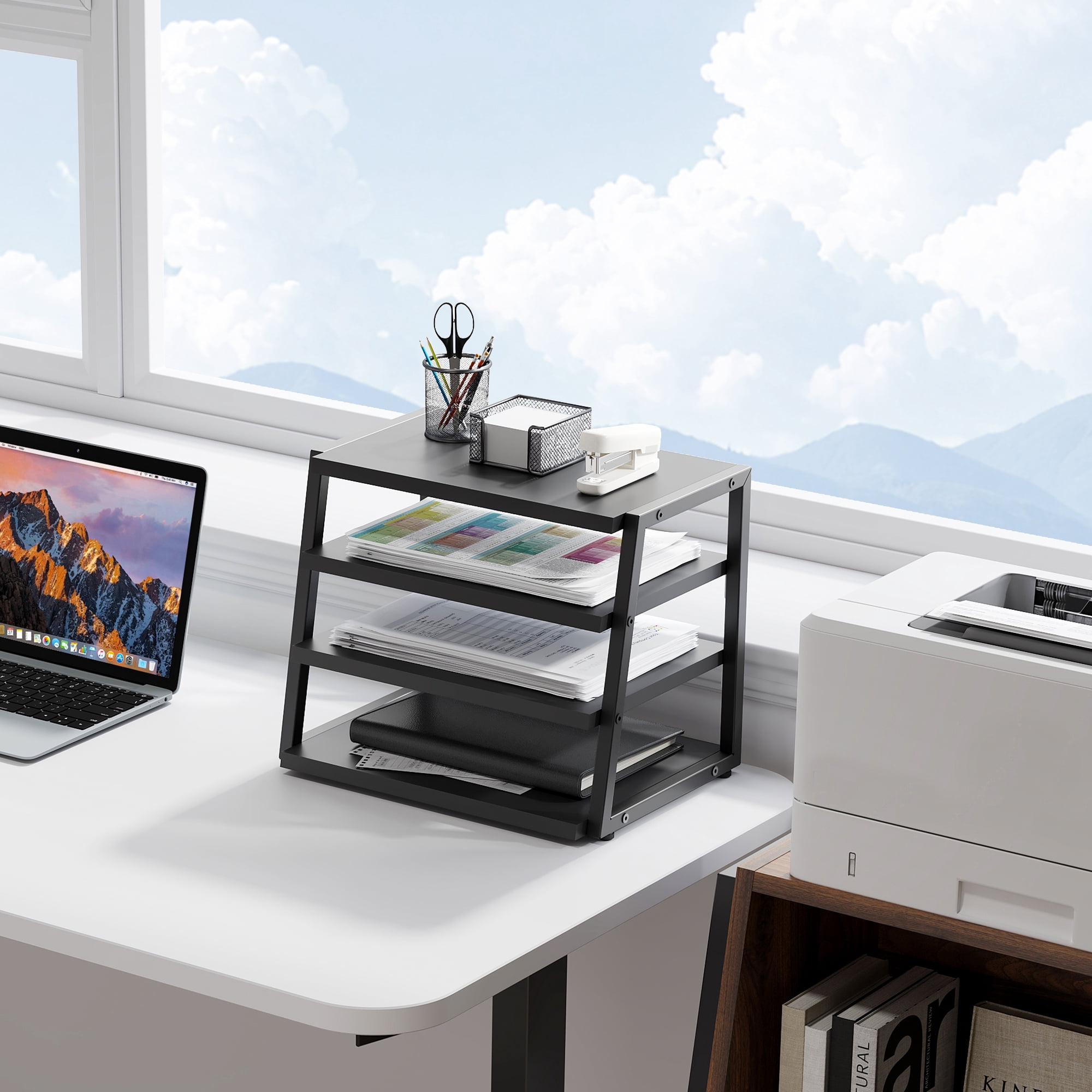 Fenge Desk Organizer, 4 Tier File Organizer for Desk