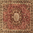 thumbnail image 1 of Ahgly Company Indoor Square Medallion Brown Traditional Area Rugs, 6' Square, 1 of 4