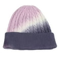 thumbnail image 4 of Hat for Women Ohufall Knitted Pullover Hat Winter Light Body Two-layer Mixed Color Breathable Toe Cap, 4 of 4