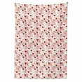 thumbnail image 2 of Peach Tablecloth, Raspberries Blueberries Cranberries Food Themed Design with Abstract Circle Backdrop, Rectangle Satin Table Cover for Dining Room and Kitchen, 52" X 70", Multicolor, by Ambesonne, 2 of 2
