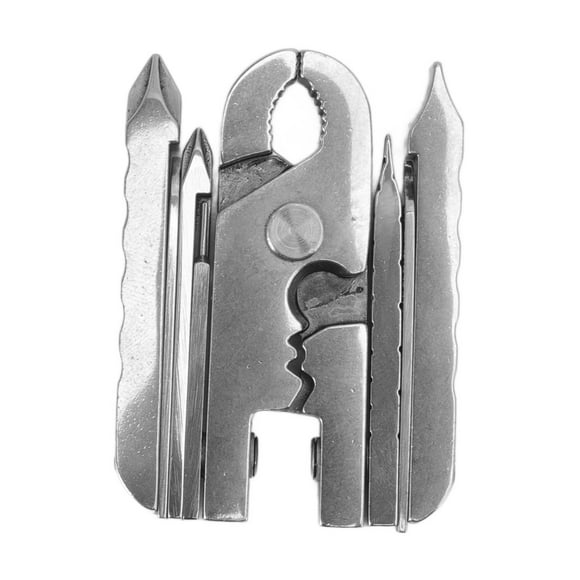 15 in 1 Key Ring Mini Multi Tool, Pliers Screwdriver Combination Multi Tool Portable EDC Knife Anti Corrosion Stainless Steel for Outdoor Traveling