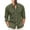 Green, variant on KDFJPTH Mens Spring And Summer Fashion Casual Solid Color Cotton And Collar Button Long Sleeve Shirt Top