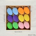 thumbnail image 4 of SUCS 12pcs Easter Egg Ornaments, Vintage Decorative Colorful Flocking Pendant for Home Easter Decoration, 4 of 5