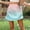 #056-Sky Blue, variant on Wowcloth Women's A-line Short Skirt, Gradient Print with Zipper, Fashionable Versatile Casual for Spring and Summer
