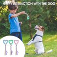 thumbnail image 2 of 4 Pieces Puppy Teethers With Cotton Strings, Heart-shaped Rubber For Small Dogs - Aggressive Chew Toys For Dogs, 2 of 5