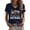 NavyB&22#0507F, variant on Fabrcox 1776-2026 250 Anniversary USA Shirts Flag Print Short Sleeve 4th of July Women's Shirts Independence Day Celebration Freedom Patriotic Tunics Tops for Women