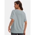 thumbnail image 5 of T-Shirts for Women Crew neck Short Sleeve Casual Summer Tops Lightweight Loose Blouse, 5 of 6