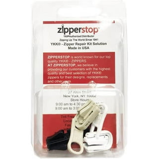 ZipperStop Zipper Repair Kit- YKK #5 Vislon Plastic - 3 Universal Sliders  and Stops