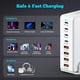 thumbnail image 2 of Cargador USB C, 240 W, GaN, 8 puertos, cargador rápido para Samsung/iPhone, 2 of 7