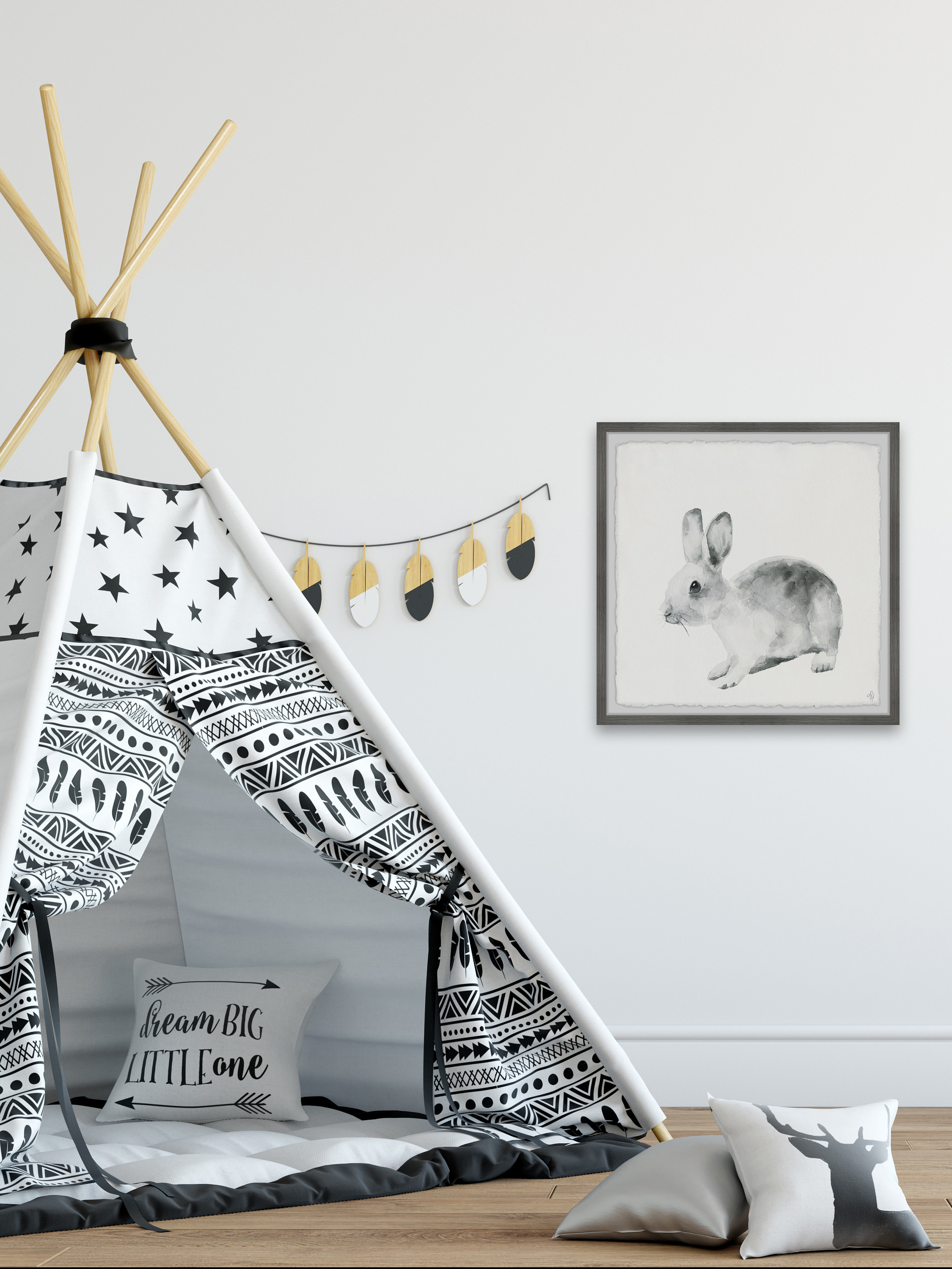 Marmont Hill Bunny Rat Framed Wall Art
