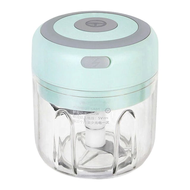 Inteprter Mini trituradora eléctrica de chile y ajo, 250ml/150ml, trituradora automática de alimentos vegetales, utensilios de cocina, Cocina y Comedor Verde