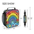 thumbnail image 5 of Square Lunch Bag 10.5*3.5*9.5 Inches Cooler Bag Lunch Bag Insulation Portable Durable Fashion Rainbows and Love, 5 of 6