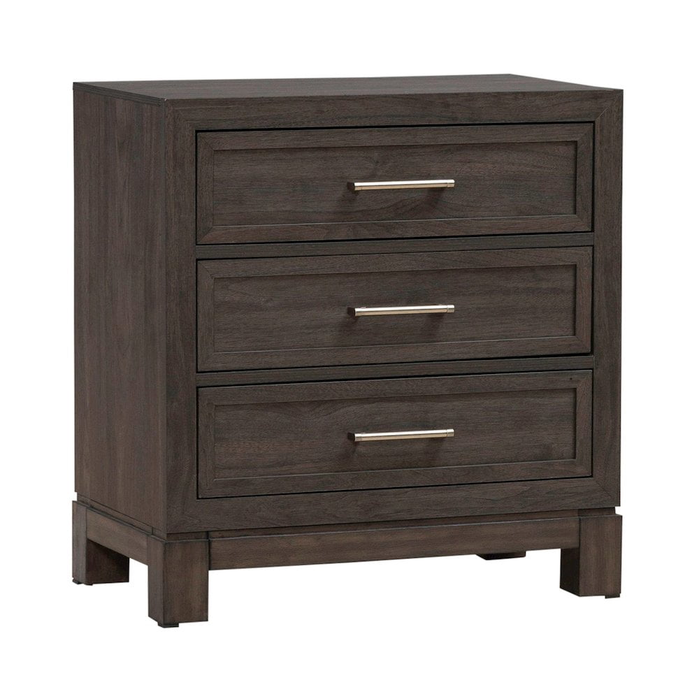 Liberty Furniture Modern Edge Nightstand w/ Charging Station - Brown