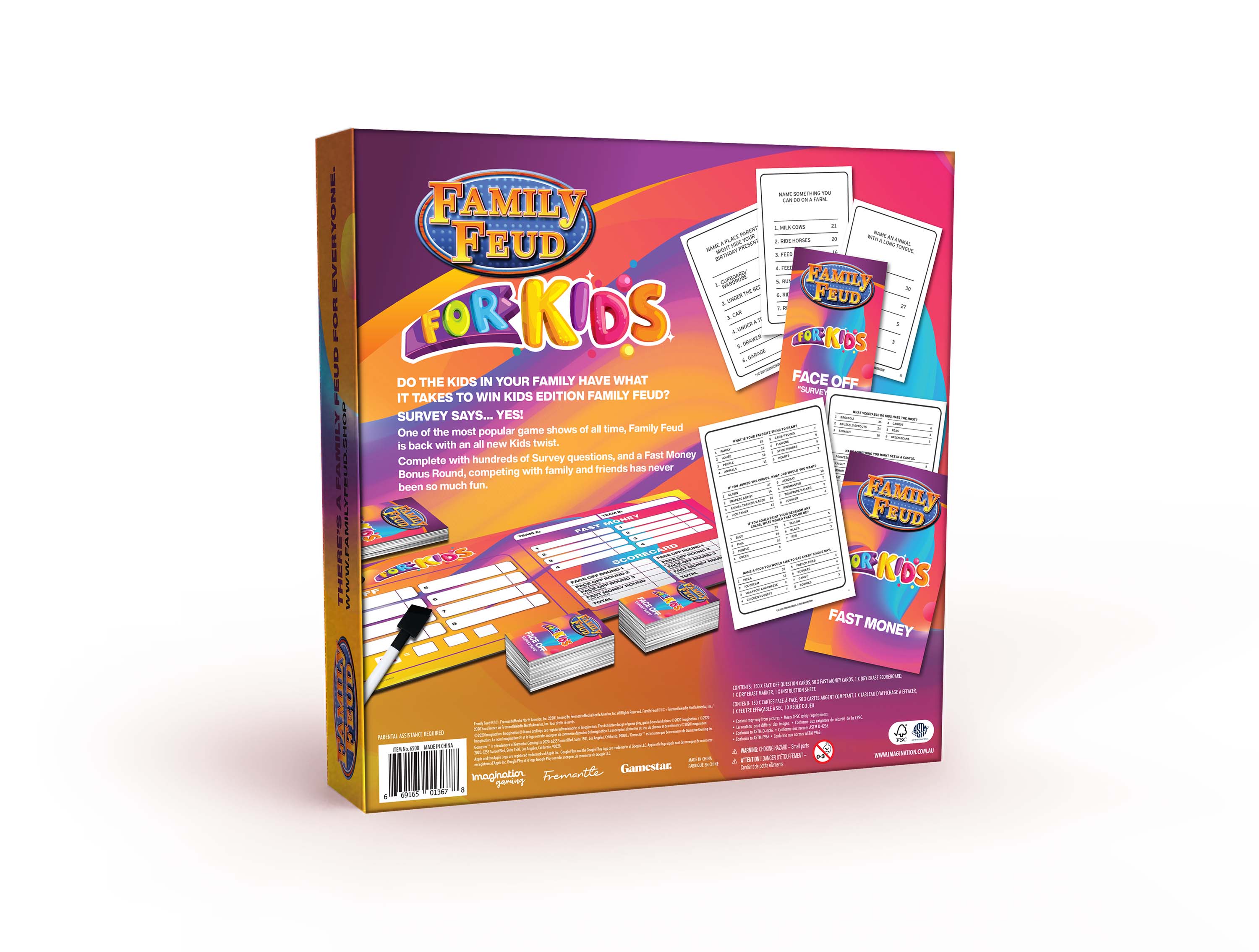 Imagination Games Family Feud Kids Game - It's A Kids' Survey Showdown Board Game - image 2 of 4