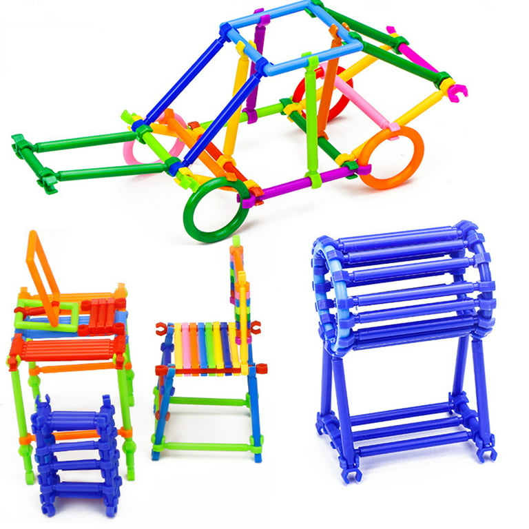 500 Pieces DIY Smart Sticks Building Blocks Creative Intelligence Toys 3D  Puzzle Educational Toy Set Random Color