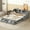 Gray, variant on Harper & Bright Designs Extendable Daybed Twin to King Size with Storage Bookcases, Two Drawers and Charging Design, Modern Wood Day Bed Frame with Pop-up Trundle, Gray