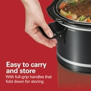 Hamilton Beach 8 Qt Slow Cooker, Stoneware Crock with Removable Pot, Black
