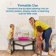 thumbnail image 5 of ECR4Kids Wooden StudyStation Student Writing Desk, Montessori Furniture, Grey Wash, 5 of 9