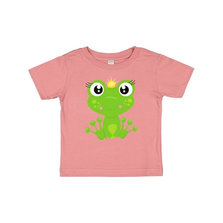 

Inktastic Cute Frog Green Frog Frog Princess Crown Gift Baby Girl T-Shirt