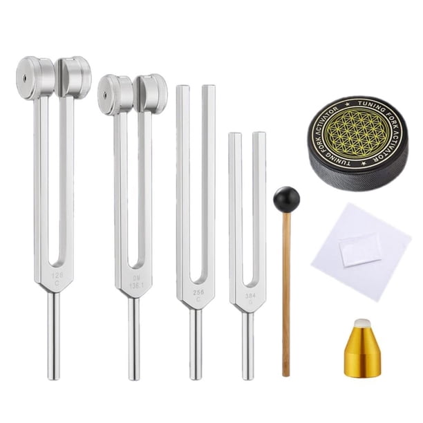 Diapasones para Set de Accesorios Limpieza de Oídos Cuidado de Oídos Regalo Reemplazo Resistente 128Hz 136Hz 256Hz 384Hz Esencial