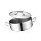thumbnail image 5 of Olla caliente de acero inoxidable, utensilios de cocina con tapa, olla gruesa para sopa, olla para cocinar para picnic, cocina, barbacoa, reunión Diámetro 20cm, 5 of 8