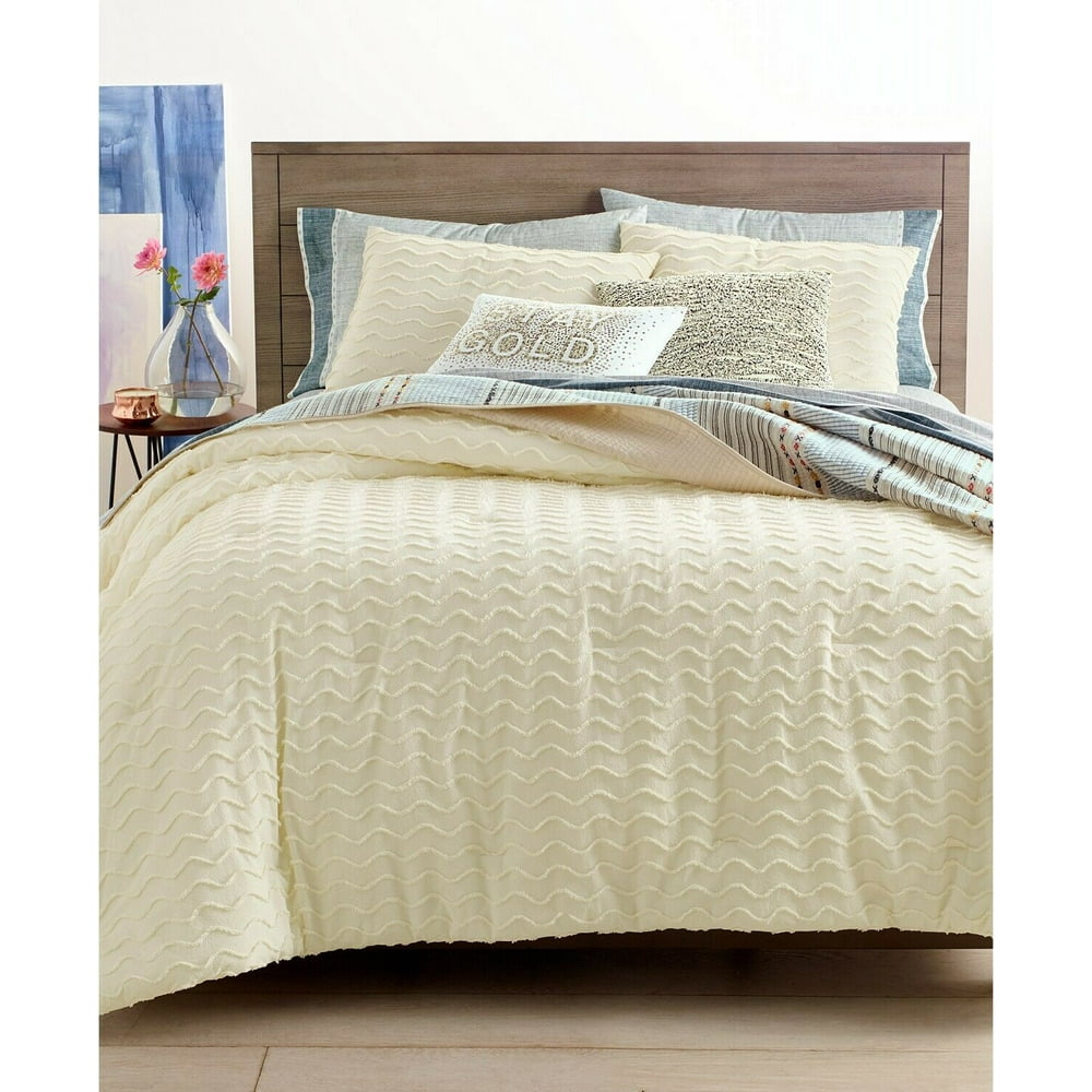 Whim Martha Stewart Cotton Chevron Chenille 2Pc Comforter Set TWIN
