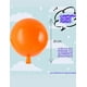 thumbnail image 2 of Arbotante Globo Infantil Naranja, 2 of 3