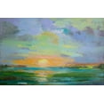 thumbnail image 2 of Fine, Alexi 32x22 Gold Ornate Wood Framed with Double Matting Museum Art Print Titled - Sherbert Sunset, 2 of 4