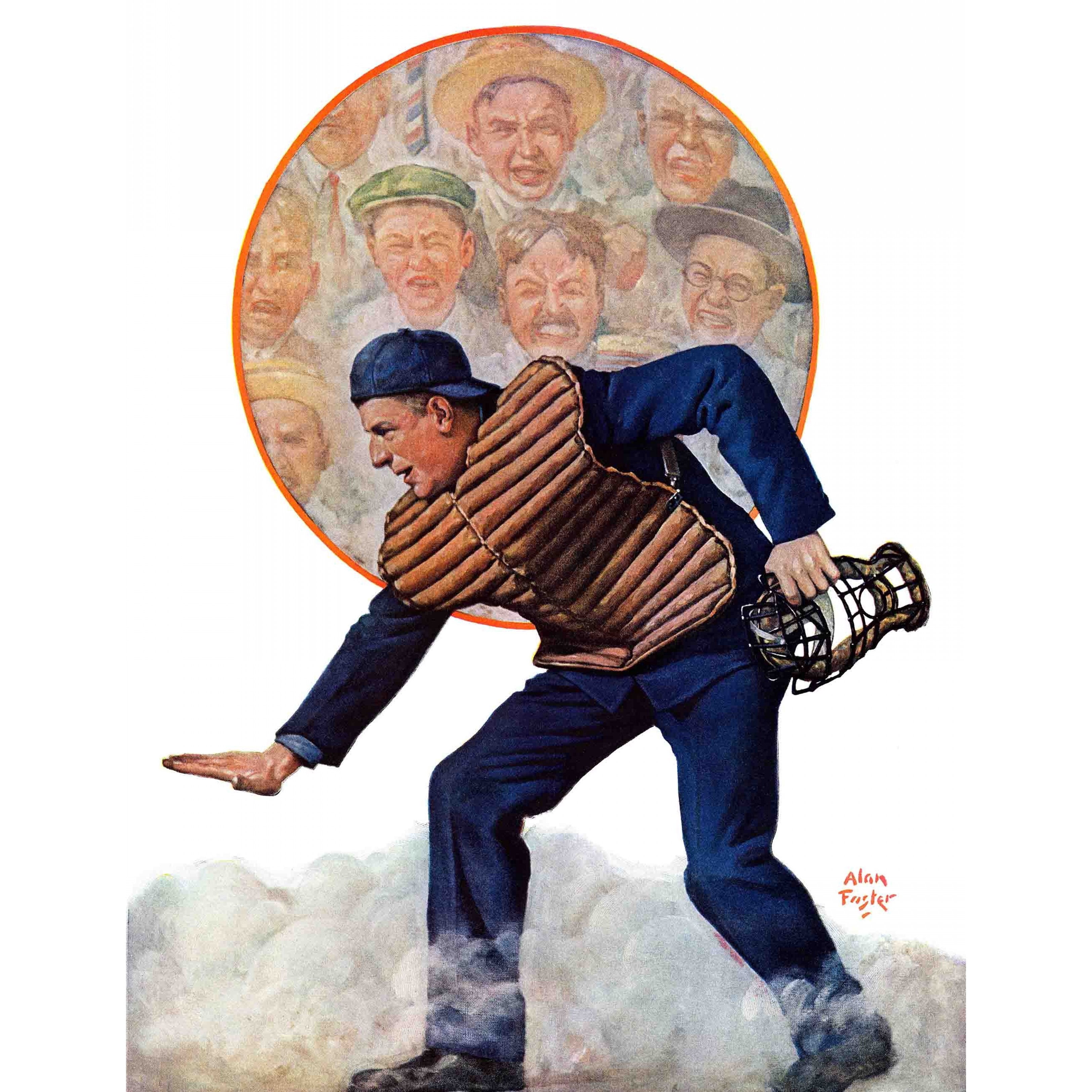 Marmont Hill Safe at the Plate by Alan Foster Painting Print on Canvas
