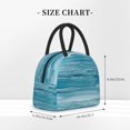 thumbnail image 3 of Haiem Teal Turquoise Fluid Stripes Printed Lunch Bag Women, Lunch Box Lunch Bag for Women, Small Leakproof Cute Lunch Tote Large Capacity Reusable Insulated Cooler Lunch Container, 3 of 6