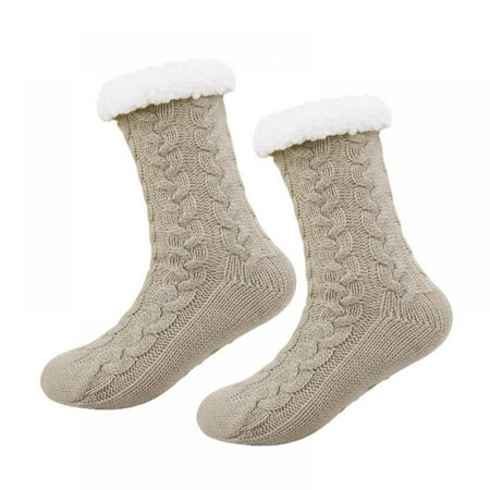 

Slipper Socks for Women with Grippers Non Slip Sherpa Lined Slipper Socks