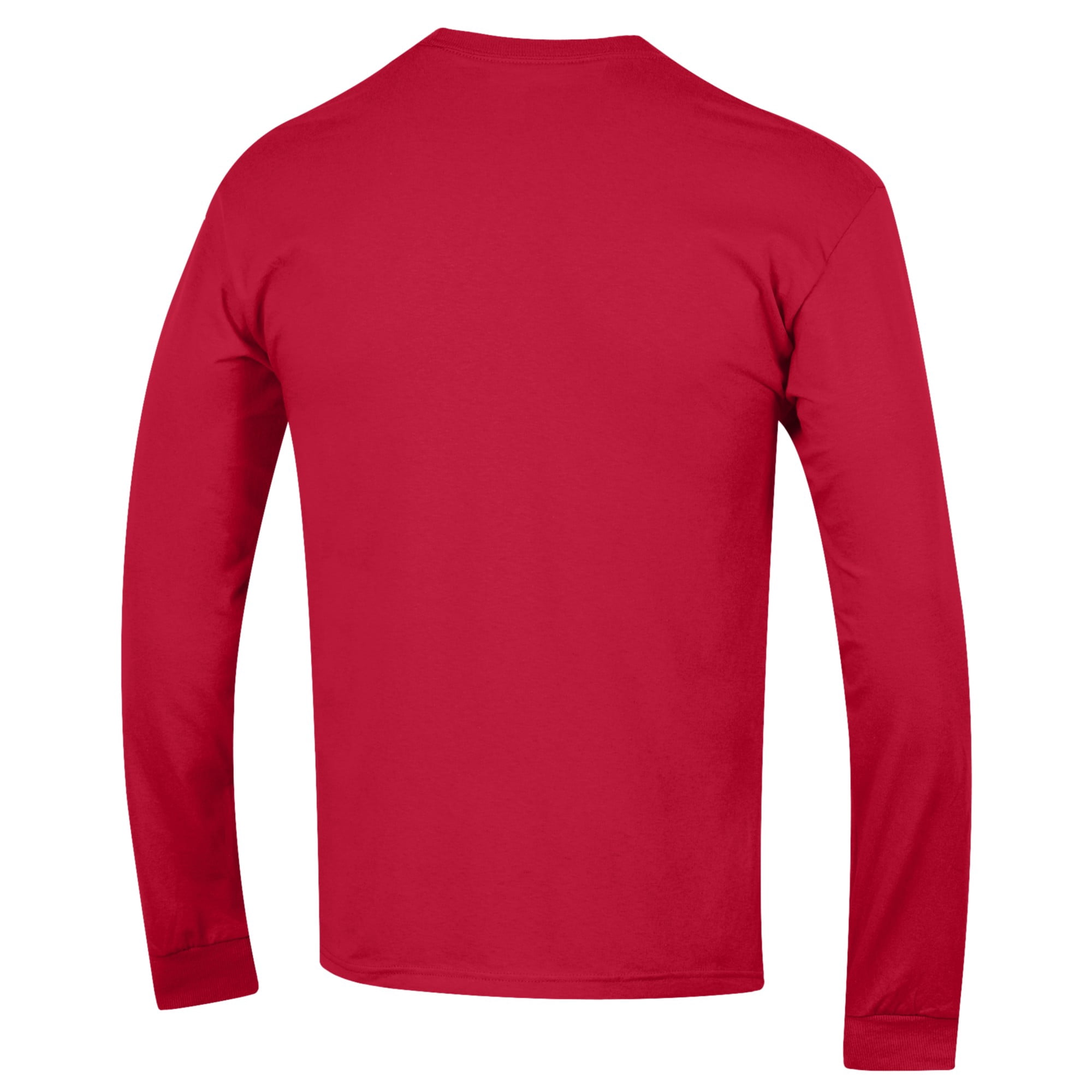 Men's Champion  Red NC State Wolfpack Track & Field Stack Long Sleeve T-Shirt