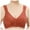 Orange, variant on Diufon Wide Strap Comfortable Bra for Women Wireless Everyday Front Closure Full Coverage Support Push Up V Neck Bras