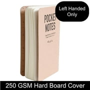 Urby Left Handed Notebooks Field Pocket Note Size, 5.5'' X 3.5'', 72 Pages. 3pk mixed