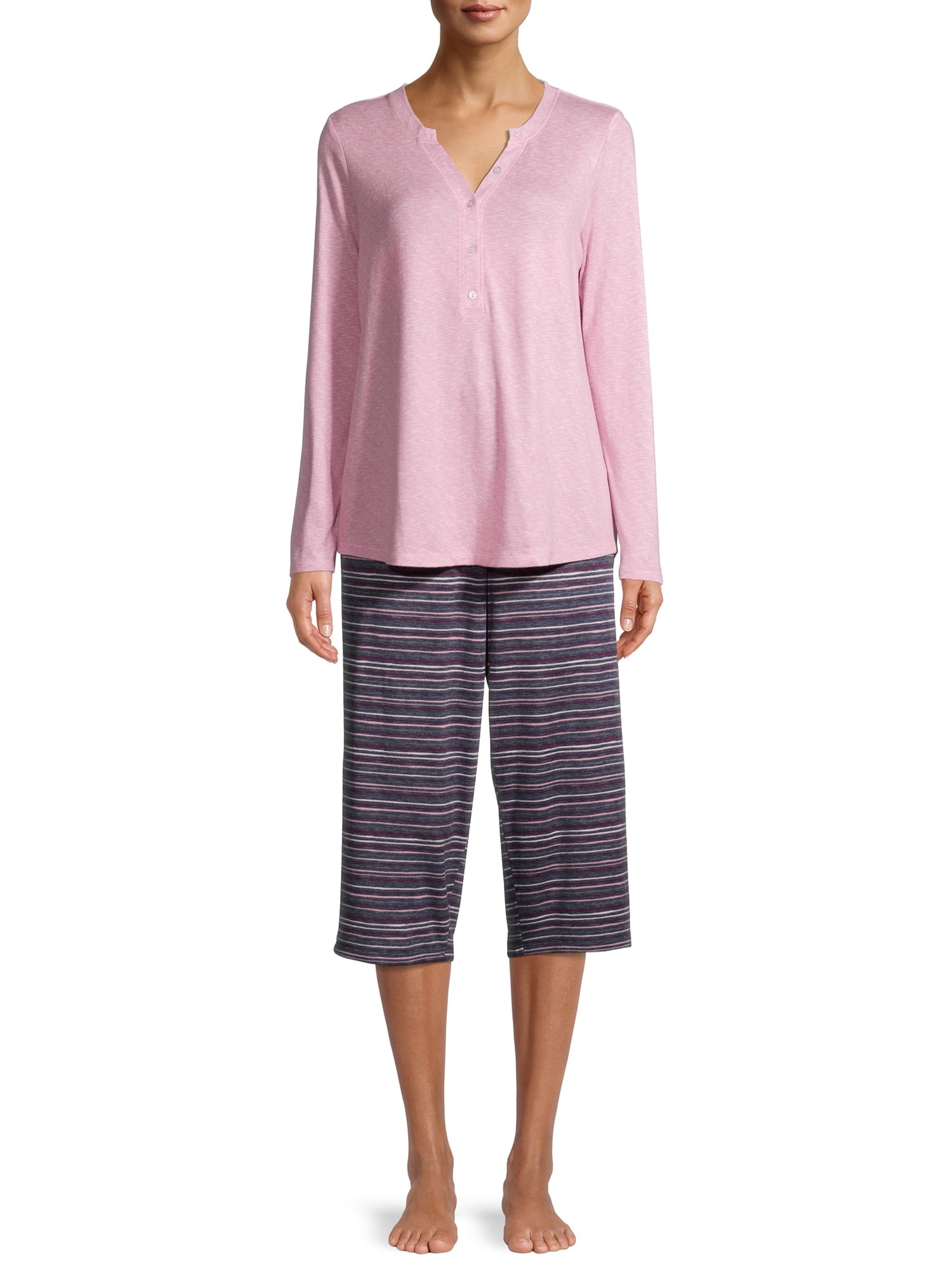 Jaclyn Apparel Women’s Maternity Super Soft Nursing Henley and Pants