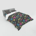 thumbnail image 2 of Ambesonne Colorful Bedding Set 4 Pcs, Butterflies on Zebra, Queen, Yellow Blue Pink, 2 of 2
