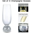 thumbnail image 3 of Champagne Glasses Set of 4, Champagne Flutes, 7 Oz Lead-free Crystal glass, Clear Glasses Set, Bar Glassware, Ideal for Parties, Wedding, Birthday, Christmas, Long-lasting reusable glasses, 3 of 8