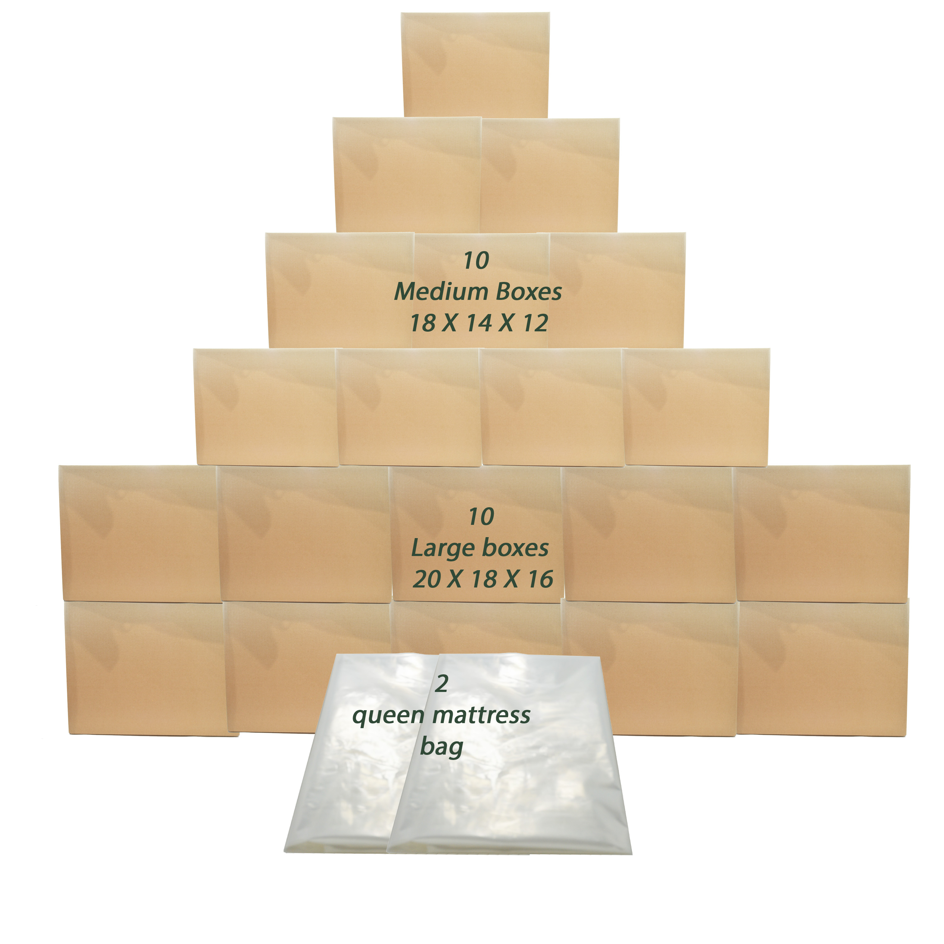 Moving Boxes And Supplies Bundle kit 10 Medium 18X14X12 Cardboard Box