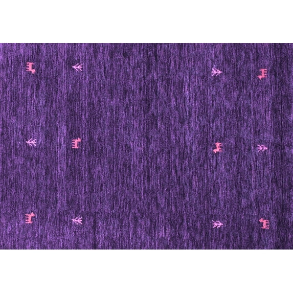Ahgly Company Indoor Rectangle Abstract Purple Contemporary Area Rugs, 8' x 10'