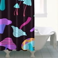 thumbnail image 4 of Colorful Mushroom Pattern Dark Pattern Shower Curtain 72"x72" ,Bathroom Decorative Shower Curtains Set with 12 Hooks,Modern Waterproof Washable Shower Curtain, 4 of 6