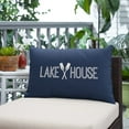thumbnail image 2 of Sunbrella  Canvas Navy Embroidered Indoor/Outdoor 13x20 Knife Edge Pillow (Single) Lake House Navy, 2 of 4