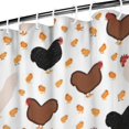 thumbnail image 3 of White Chicken Heart Pattern Shower Curtain 72"x84" ,Bathroom Decorative Shower Curtains Set with 12 Hooks,Modern Waterproof Washable Shower Curtain, 3 of 6