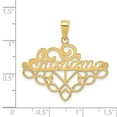 thumbnail image 4 of 14K Yellow Gold Charm Pendant 30 mm 33 Grandma Birthstone Holder, 4 of 5