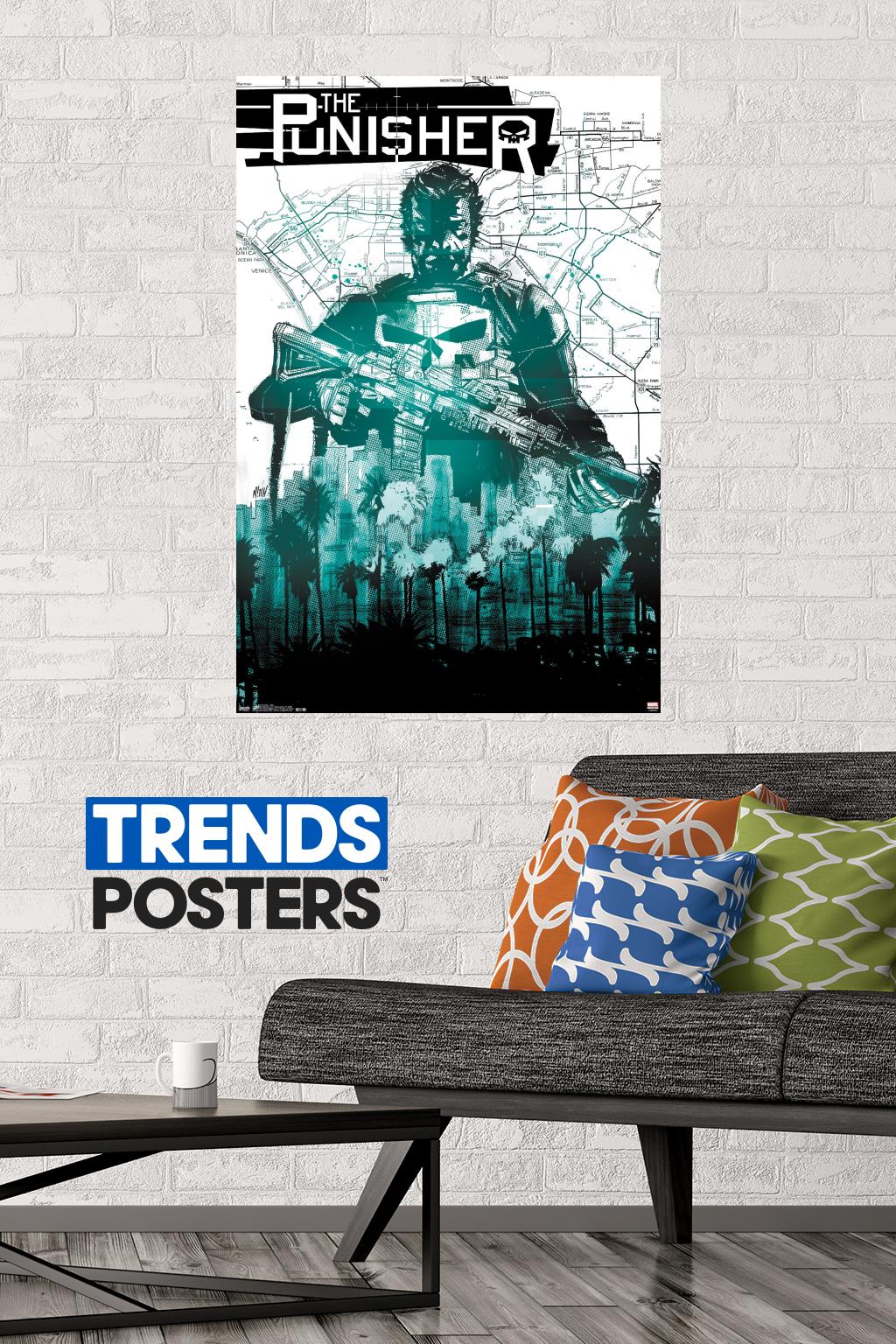 Marvel Comics - The Punisher - Map Wall Poster, 22.375" x 34"