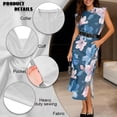 thumbnail image 6 of Yuyamidu Couple Matching Outfits Floral Shirts for Men Vacation Shirt Womens Summer Casual Loose Beach Split Long Maxi Dress with Pockets Husband and Wife Matching Outfits Woman 3XL, 6 of 7