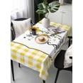 thumbnail image 6 of Sunflowers Table Cloth, Waterproof Tablecloth for Rectangle Tables, Yellow Floral Botanical Checkered Farmhouse Reusable Washable Fabric Table Cover for Restaurant Kitchen Dining Tables 60"x120", 6 of 9