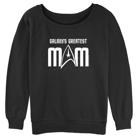 Junior's Star Trek: The Original Series Galaxy's Greatest Mom  Sweatshirt Black Medium