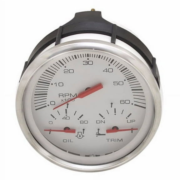Faria Boat Multi Function Gauge GTC011C | Tracker 146870 Silver White