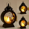 thumbnail image 2 of Halloween Decor, Light Up Halloween Decorations Vintage Pumpkin Lantern for Indoor Home Party Desktop Display, Holiday Gift for Adults Spooky Themed Accent Piece, 2 of 7