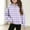 Purple, variant on HWRETIE Oversized Fleece Pullover Hoodie,Girls' Checkered Zip Up Hoodie Fleece Sweatshirt Long Sleeve Crop Top Autumn Winter Warm Pullover for Kids 5-14Y Red